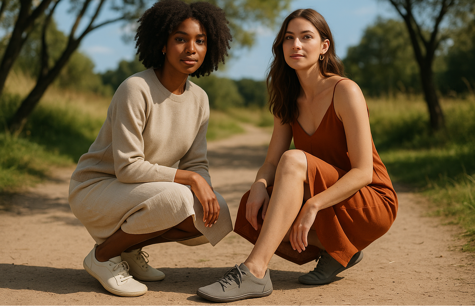 con las zapatillas komoda, estilo bearfoot